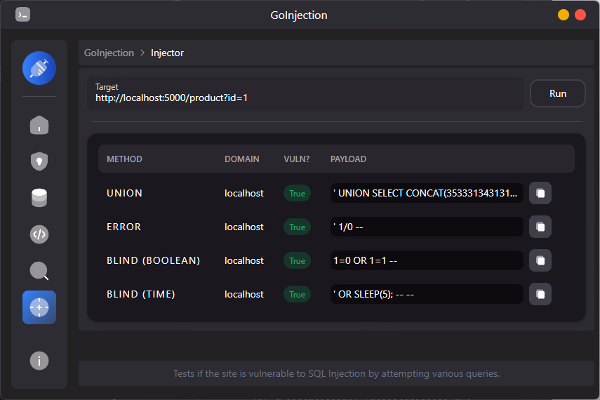 GoInjection preview
